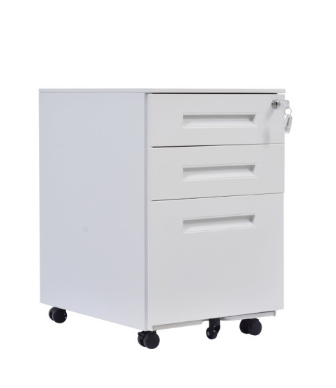 Cajonera metálica OLIMPO, ruedas, 3 cajones, gris ral 7035. Cajonera metálica OLIMPO, ruedas, 3 cajones, gris ral 7035.