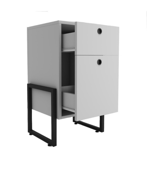 Cajonera WOLLY miel y negro