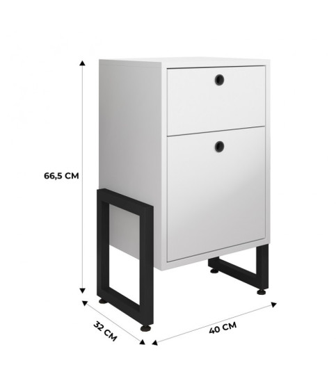 Cajonera WOLLY miel y negro