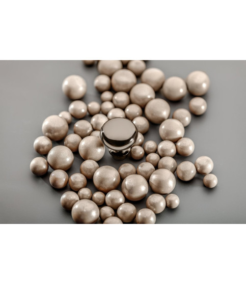 Pomo de acero BERGAMO cromo negro Pomo de acero BERGAMO cromo negro