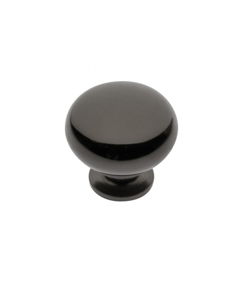 Pomo de acero BERGAMO cromo negro Pomo de acero BERGAMO cromo negro