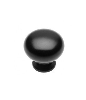 Pomo de acero BERGAMO negro mate