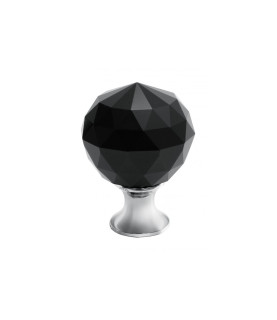 Pomo Crystal Palace A 30  mm (CROMO + CRISTAL NEGRO)