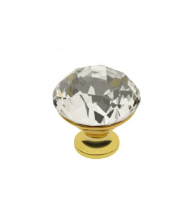 Pomo Crystal Palace B 30  mm (DORADO + CRISTAL)