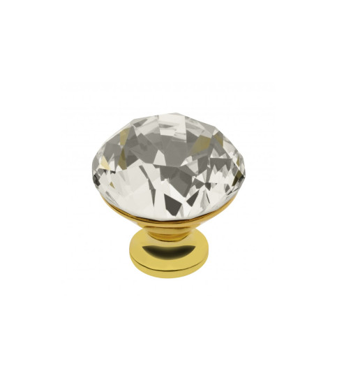 Pomo Crystal Palace B 30  mm (DORADO + CRISTAL)