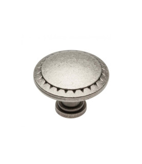 Pomo zamak PALERMO plata envejecida