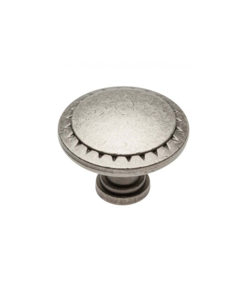 Pomo zamak PALERMO plata envejecida