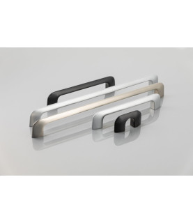 Tirador MILANO de zink y aluminio C=32 negro mate