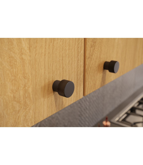 Pomo de aluminio STRUCTURE negro mate