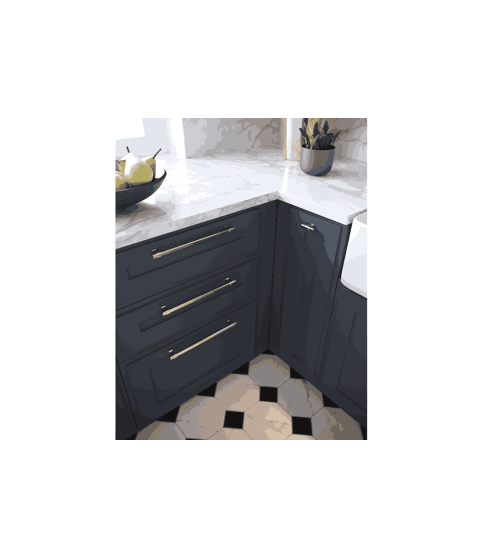 TIRADOR (BOTÓN) MUEBLE GTV IMPERIAL ZNAL ORO CEPILLADO