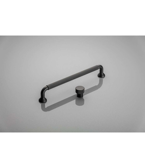 Tirador de aluminio ESTRUCTURA C=128 negro mate