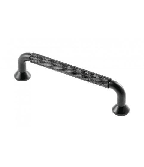 Tirador de aluminio ESTRUCTURA C=128 negro mate