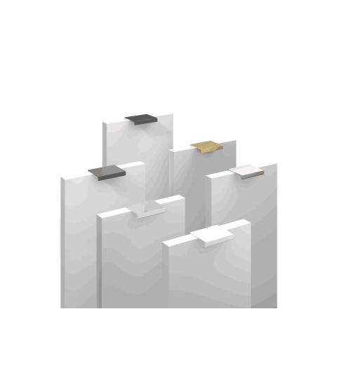 Tirador de aluminio HEXI (oro cepillado) 32 mm/50 mm