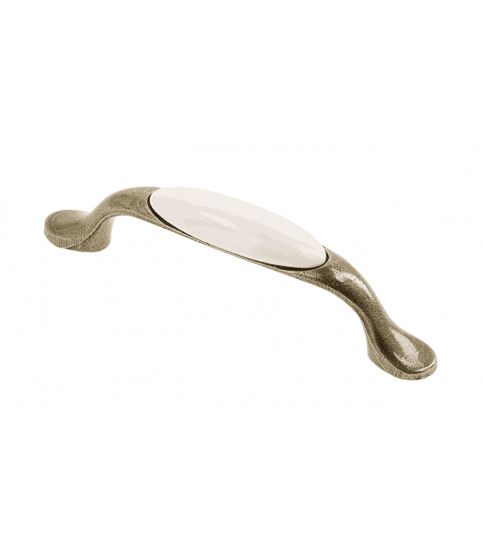 FURNITURE PORCELAIN HANDLE ANTIQUE GOLD/PLAIN
