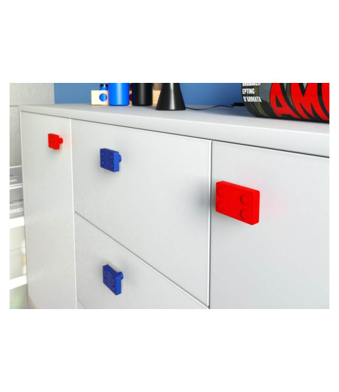 TIRADOR INFANTIL DE GOMA CUBO ROJO