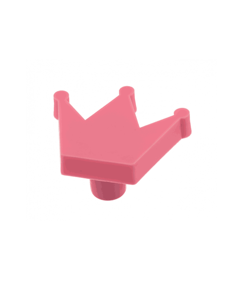 CHILDREN'S RUBBER HANDLE CROWN PINK