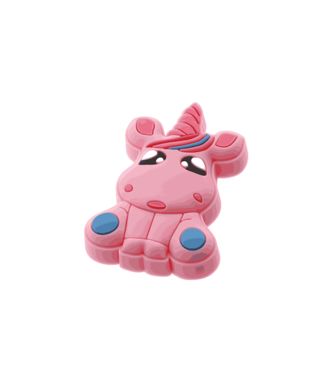 TIRADOR INFANTIL DE GOMA UNICORNIO ROSA