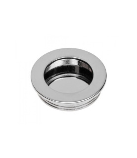 Tirador de mueble integrado redondo cromado