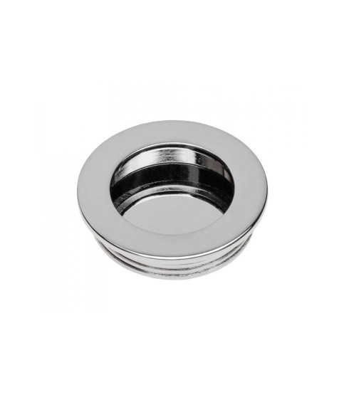 Tirador de mueble integrado redondo cromado