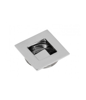 Tirador de mueble integrado rectangular cromado