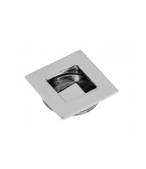 Tirador de mueble integrado rectangular cromado