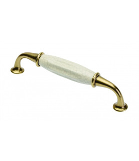 Tirador zamak ALATRI C=128  mm latón envejecido (AE)
