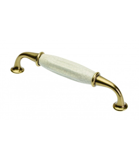 Tirador zamak ALATRI C=128  mm latón envejecido (AE)