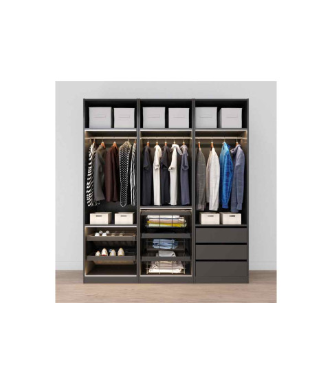 CESTA DE ROPA ELITE 600MM MONTAJE OCULTO CON AMORTIGUADOR ANTRACITA