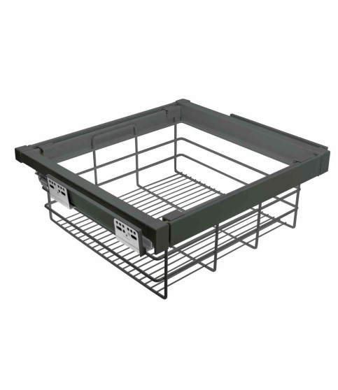 CESTA DE ROPA ELITE 600MM MONTAJE OCULTO CON AMORTIGUADOR ANTRACITA
