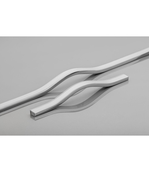 Tirador de aluminio Doppio tamaño 192 cromado