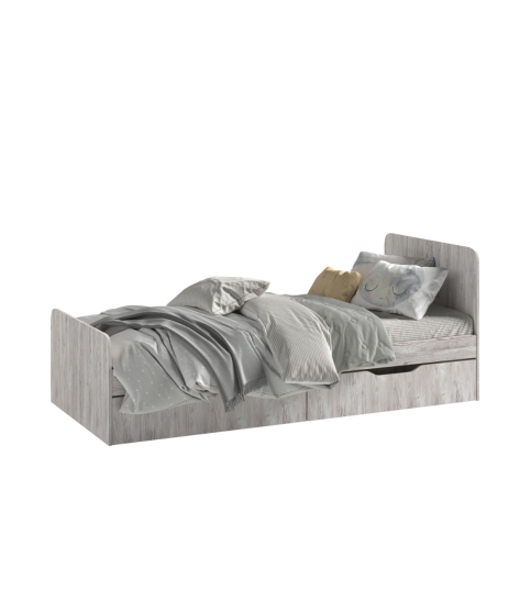 CAMA INDIVIDUAL SERIE LOKI 0,9 ARTVUD CLARO 950x500x2042