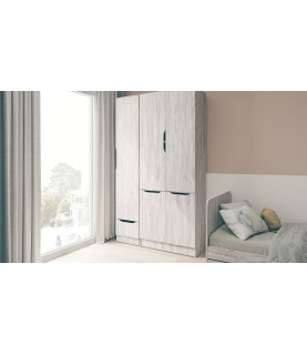 LOKI SERIES WARDROBE 1D1D LIGHT ARTWOOD 400x2100x400