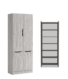 ARMARIO SERIE LOKI 4D ARTVUD CLARO 800x2100x400