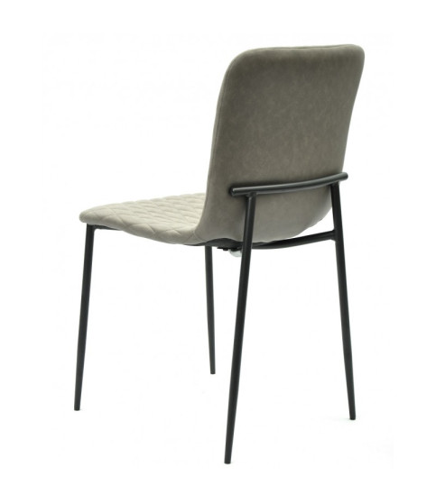 Silla PITT, metal, tapizado tejido técnico 8 marrón