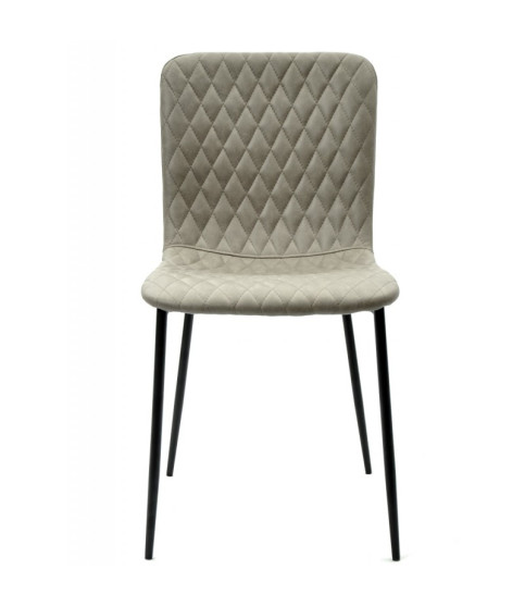 Silla PITT, metal, tapizado tejido técnico 8 marrón