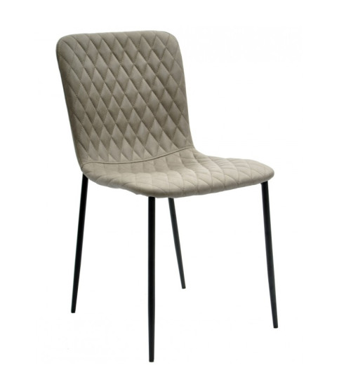 Silla PITT, metal, tapizado tejido técnico 8 marrón
