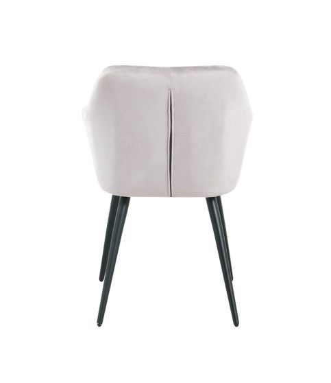 SILLÓN ROLANDO METAL TAPIZADO VELVET 13 GRIS CLARO