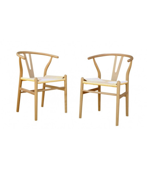 Silla WISH, haya, natural, fibra trenzada