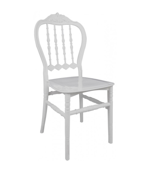 Silla LIRA, apilable, polipropileno blanco