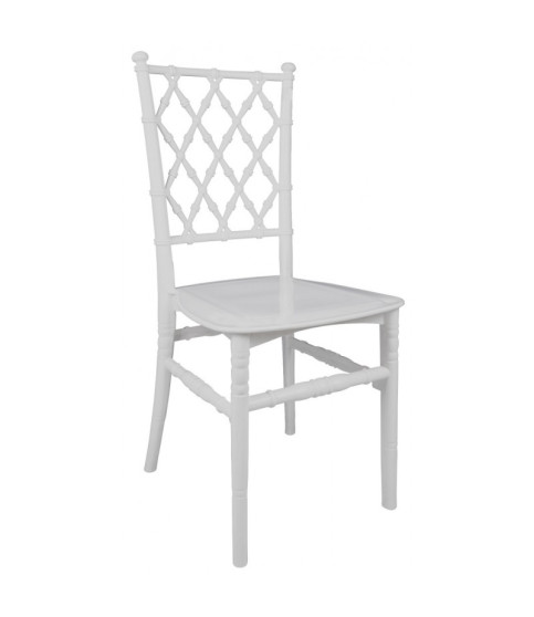 Silla TRENZA, apilable, polipropileno blanco