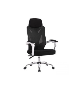 Sillón de oficina GRAZ blanco y negro