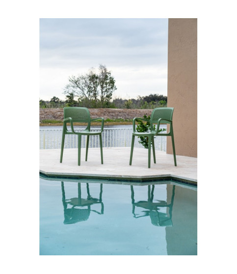 SILLÓN VERDI APILABLE POLIPROPILENO VERDE