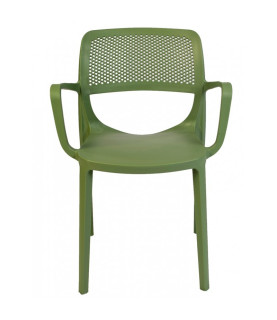 SILLÓN VERDI APILABLE POLIPROPILENO VERDE