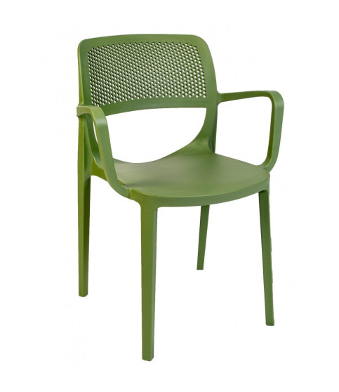 SILLÓN VERDI APILABLE POLIPROPILENO VERDE