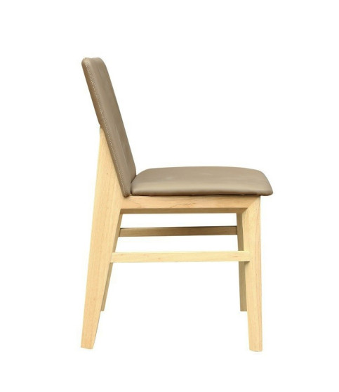 Silla ALPES, haya, natural, similpiel marrón