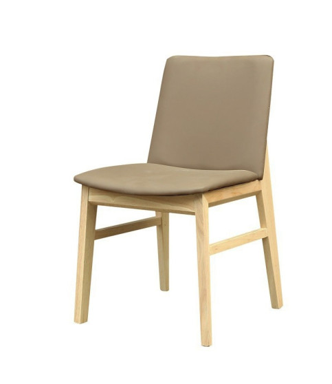 Silla ALPES, haya, natural, similpiel marrón