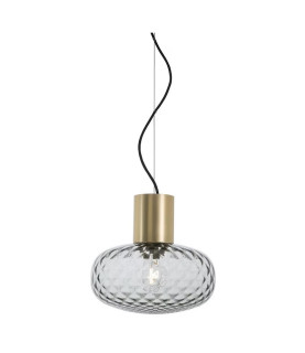 Lámpara GERA COH28 colgante en aluminio dorado y cristal esmerilado