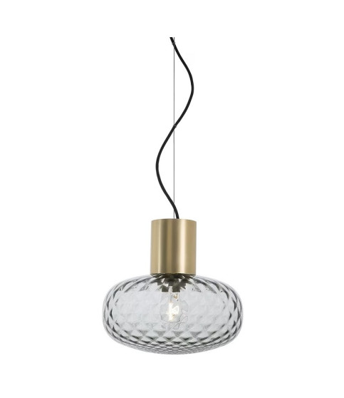 Lámpara GERA COH28 colgante en aluminio dorado y cristal esmerilado
