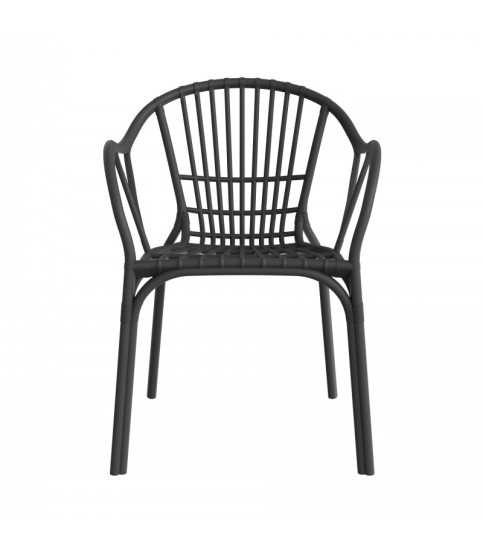 SILLÓN AMALFI APILABLE POLIPROPILENO ANTRACITA
