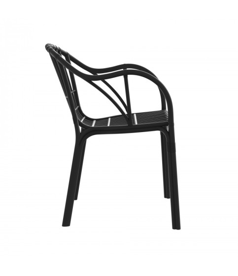 SILLÓN AMALFI APILABLE POLIPROPILENO ANTRACITA